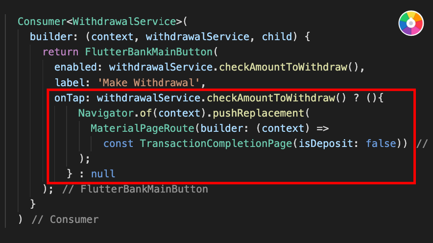 Withdrawal Screen