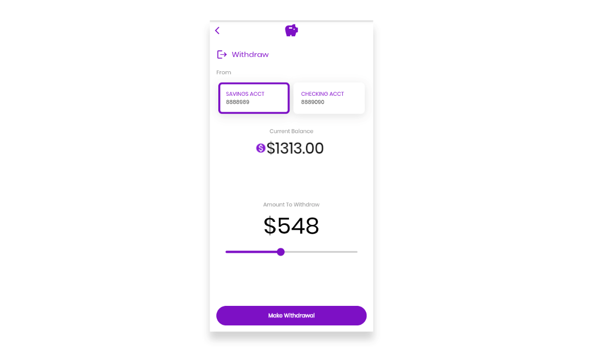 Withdrawal Screen